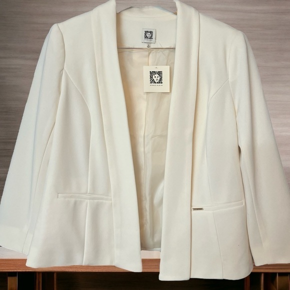 Anne Klein - Ivory - Blazer Jacket - NWT - Medium Petite - Ivory - Picture 7 of 7